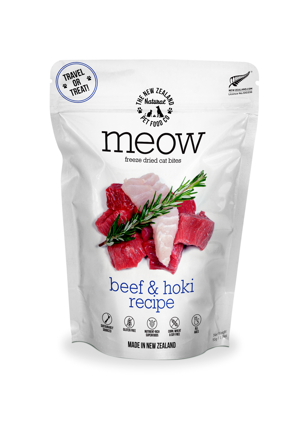 Meow Beef & Hoki Freeze Dried Cat Food 1.76oz | 9.9oz: 9.9oz