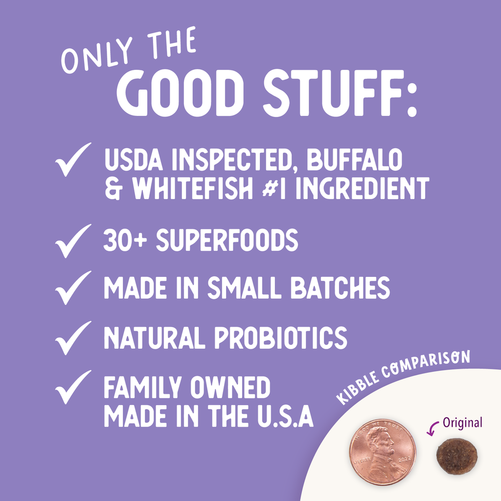 Grain Free Buffalo, Whitefish & Sweet Potato Recipe: 4 lbs