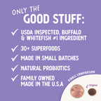 Grain Free Buffalo, Whitefish & Sweet Potato Recipe: 4 lbs