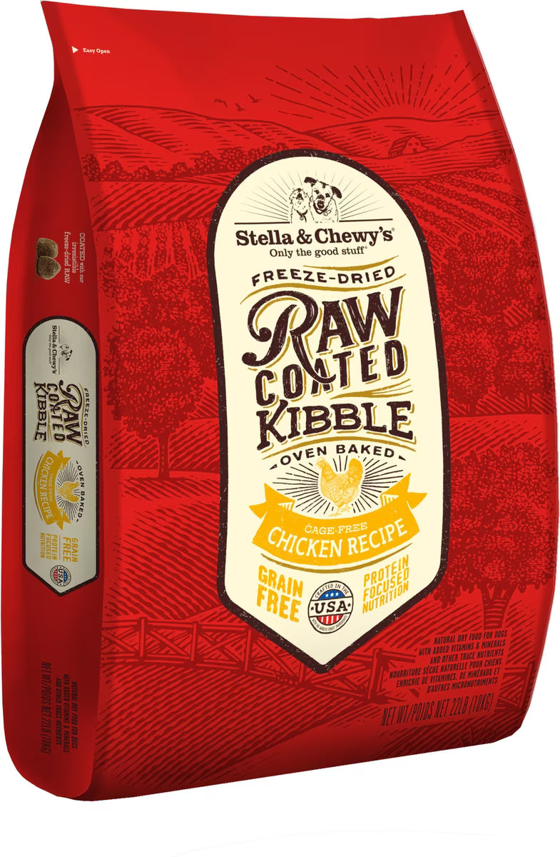 Stella & Chewys Dog Kibble - Raw Coated Chicken 10Lbs