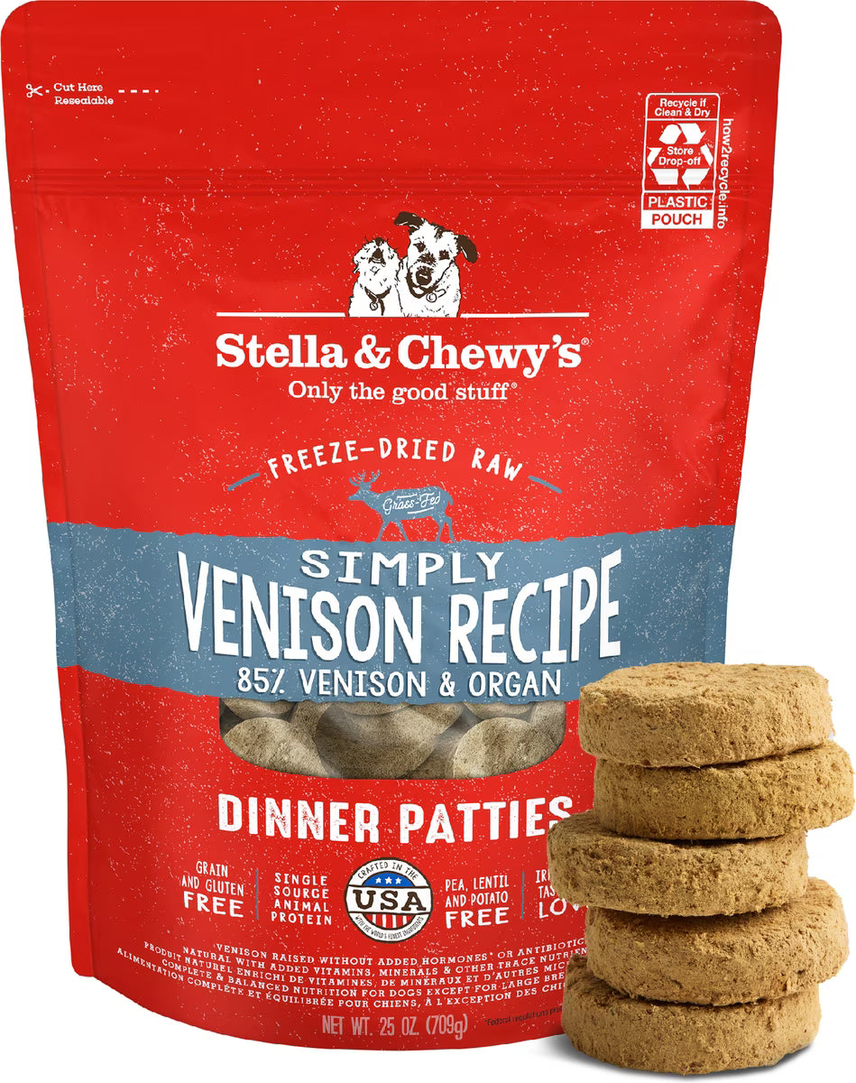 Stella & Chewys-Freeze-Dried Simply Venison Dinners for Dogs - 5.5oz