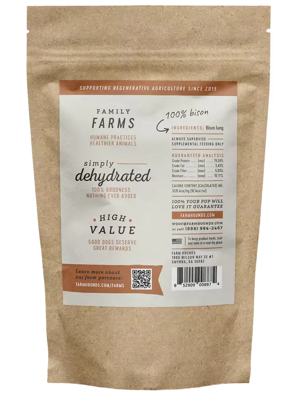 Bison Lung Dog Treats | 2 oz | Limited Seasonal