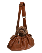 Noah & Paw Vegan Leather Sling Carrier | Brown