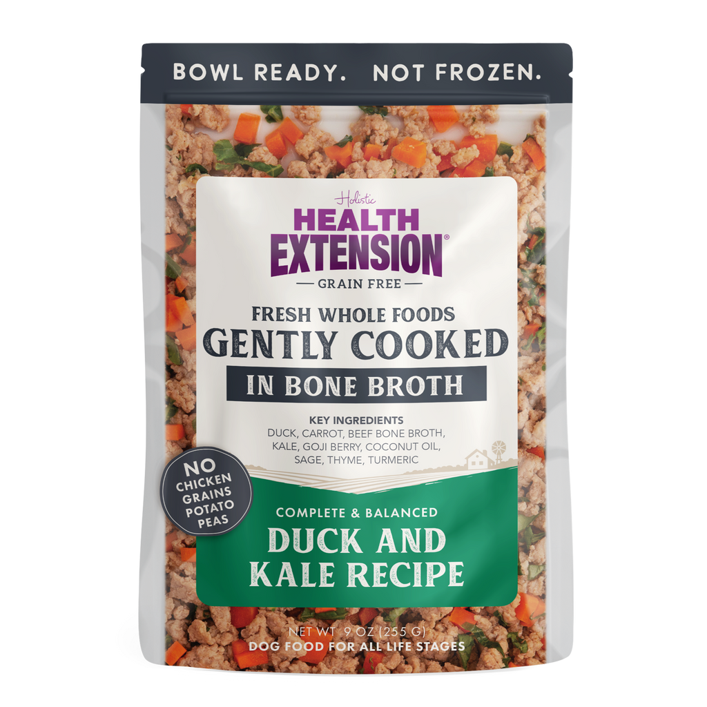 Gently Cooked Duck & Kale Recipe: 9oz pouch 5 pack