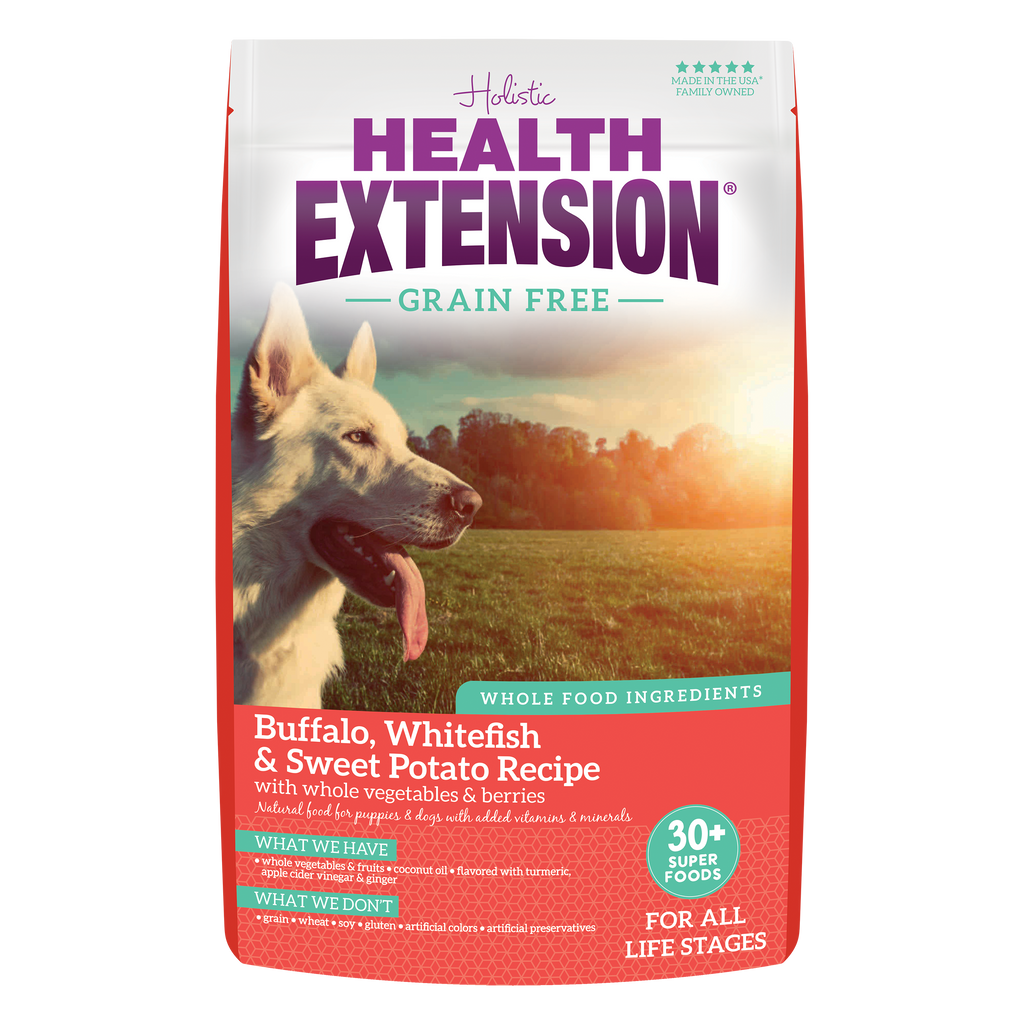 Grain Free Buffalo, Whitefish & Sweet Potato Recipe: 4 lbs