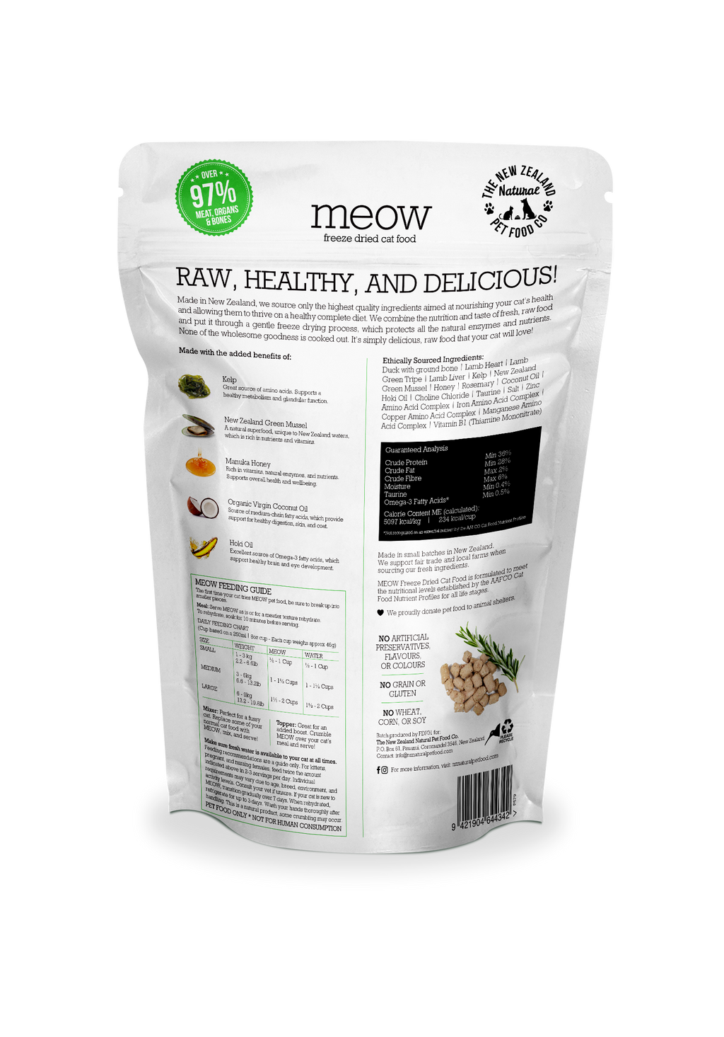 Meow Duck Freeze Dried Cat Food 1.76oz |: 1.76oz