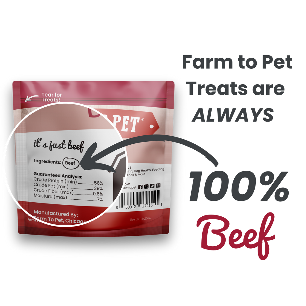 Beef Chips Healthy Dog Snack Pack Bundle | 24 Pack