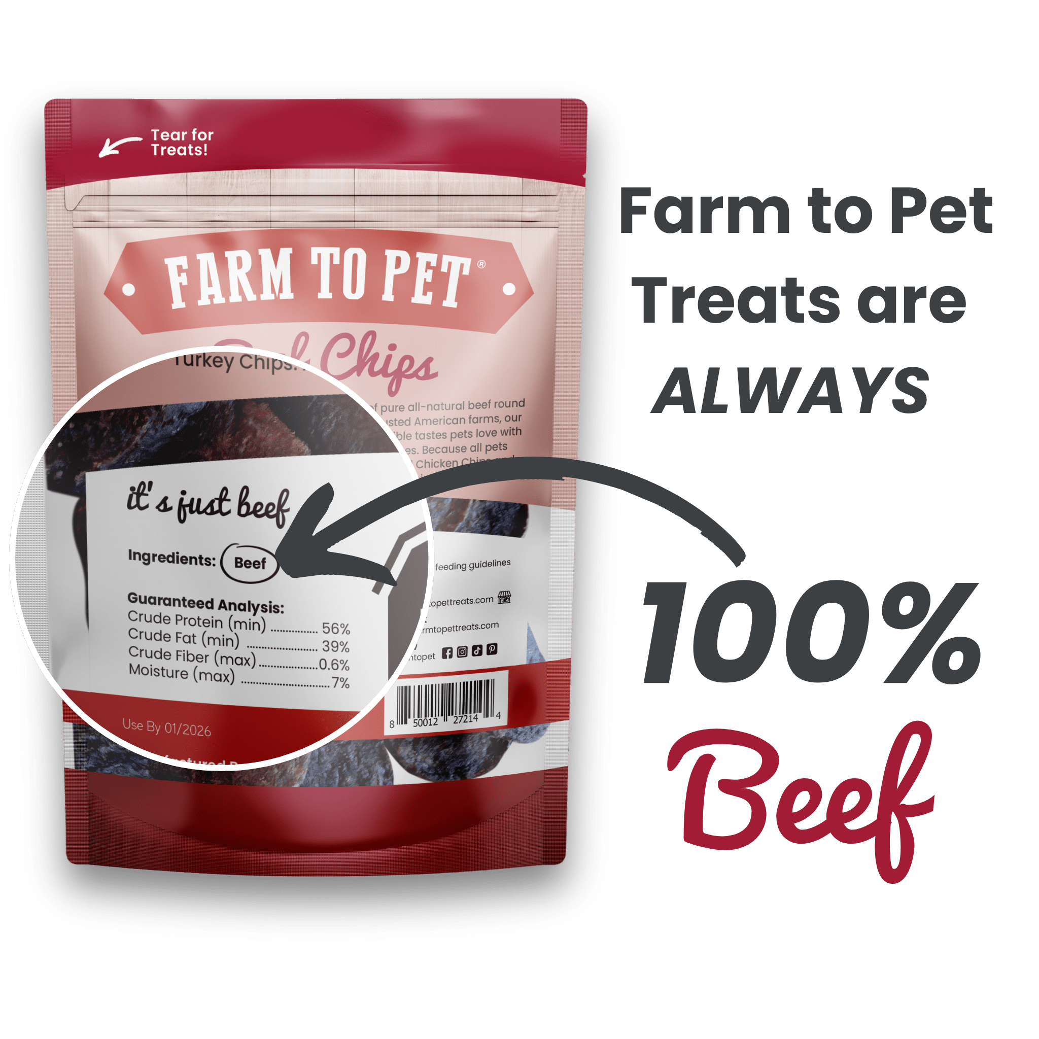 Beef Chips Dog Treats | 4 oz