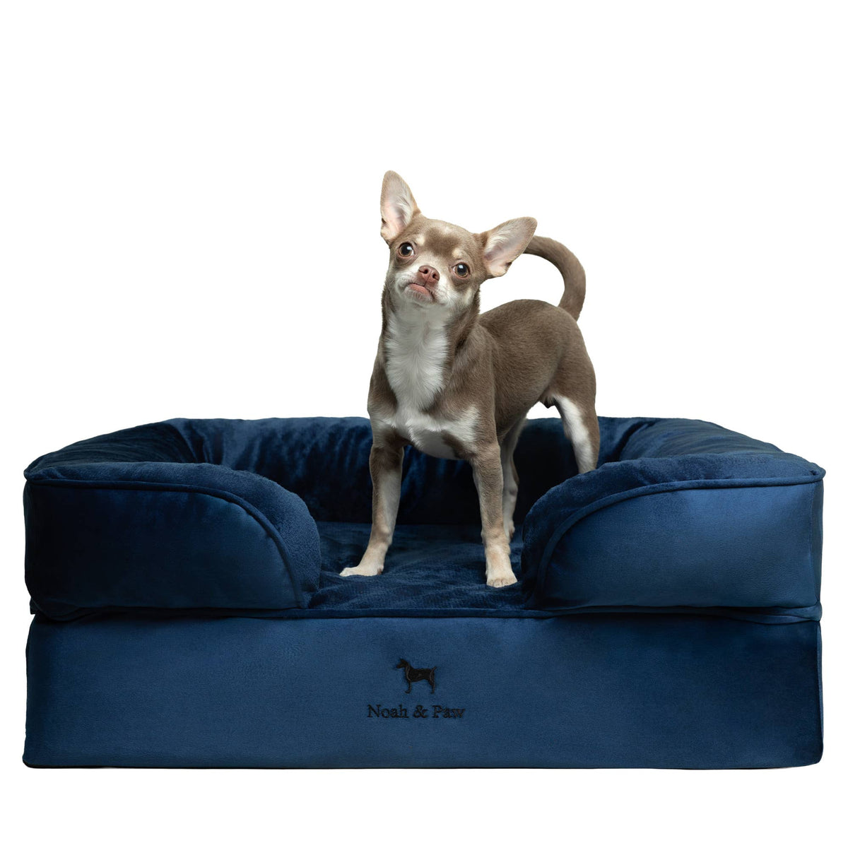 Velvet Orthopedic Pet Bed, Cooling Gel Memory Foam: S [20*15*8] / Brown