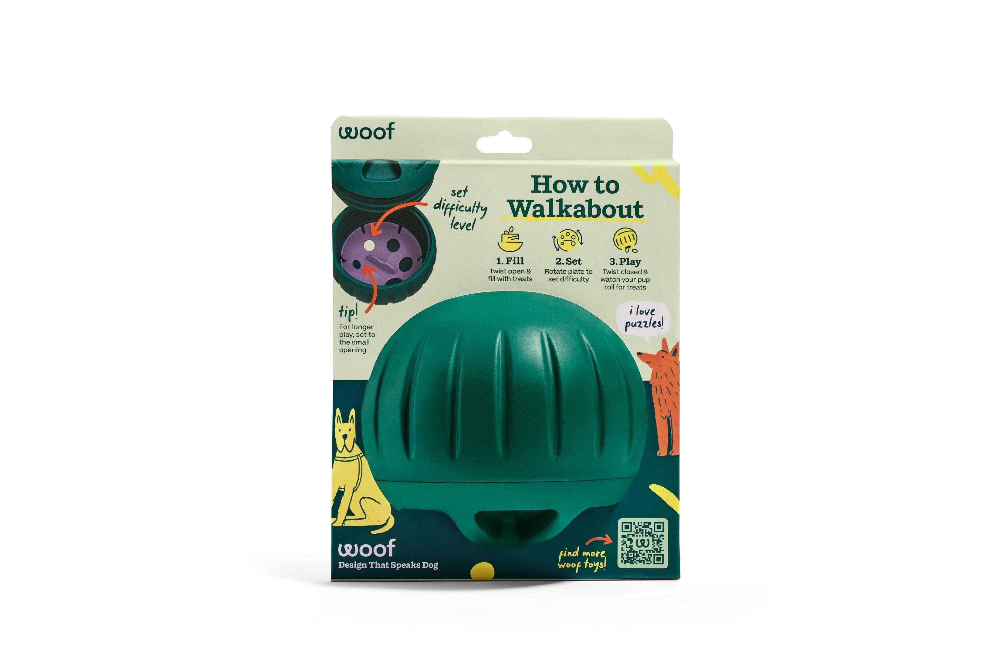 Walkabout Slow Feeder & Puzzle Toy | Small | Green