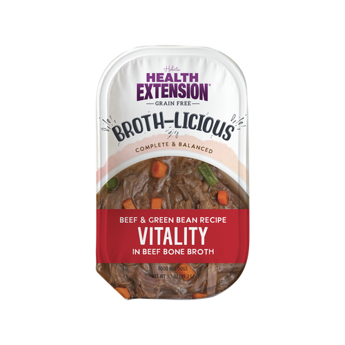 Broth-Licious Beef & Green Bean in Bone Broth -Vitality Recipe for Adult Dogs