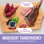 Grain Free Venison Recipe with whole vegetables & berries: 4lb