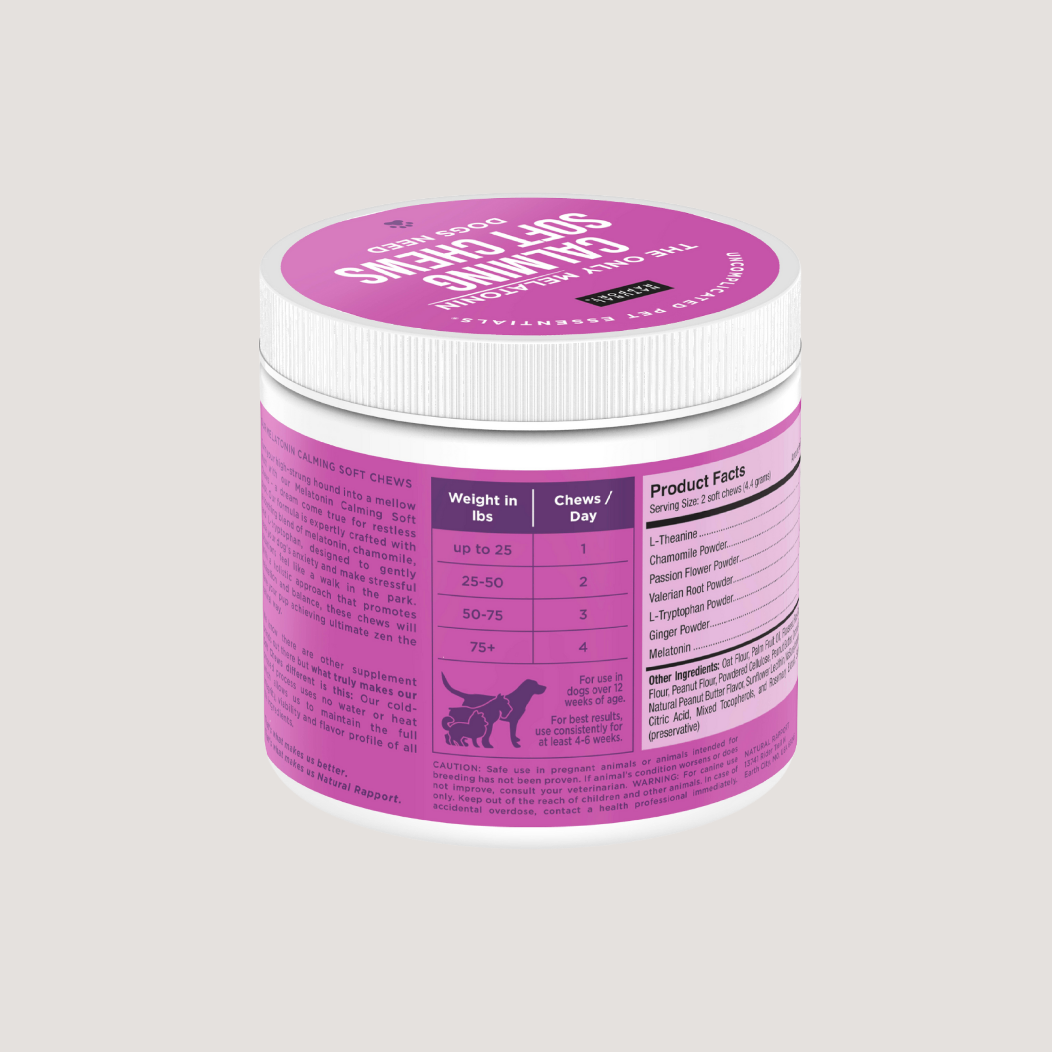 The Only Melatonin Calming Soft Chews Dogs Need: 120 count jar