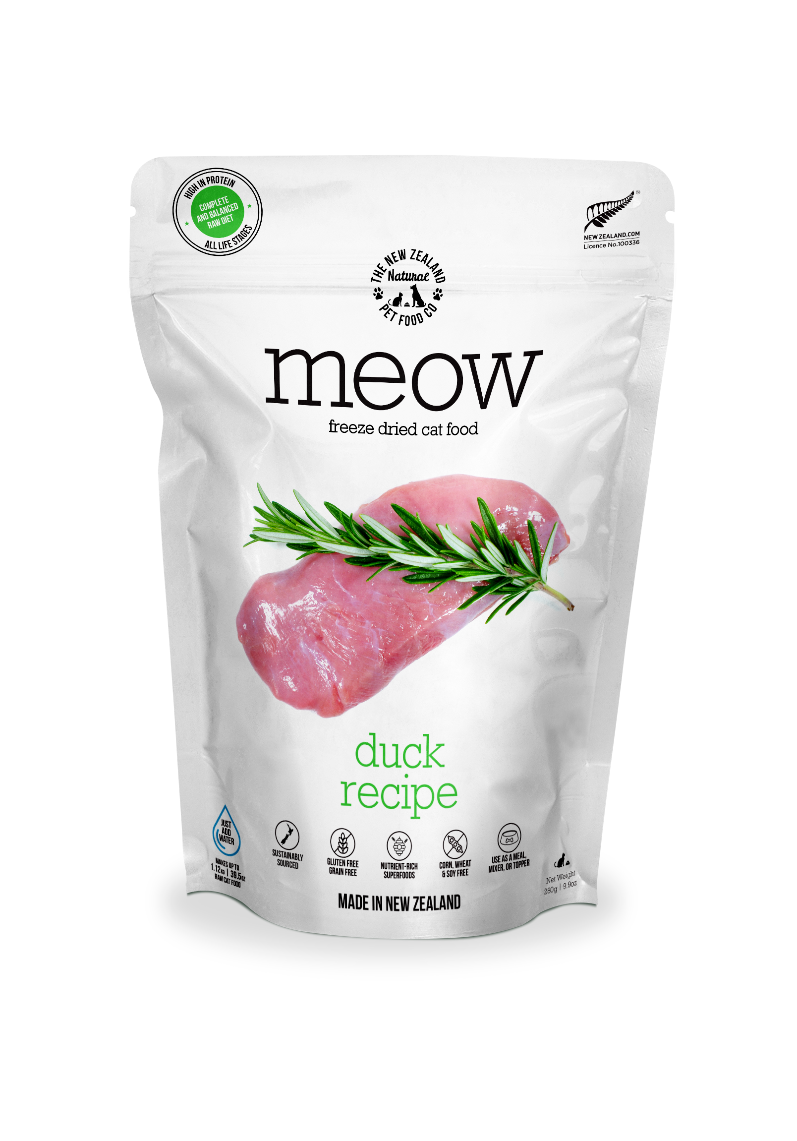 Meow Duck Freeze Dried Cat Food 1.76oz |: 1.76oz