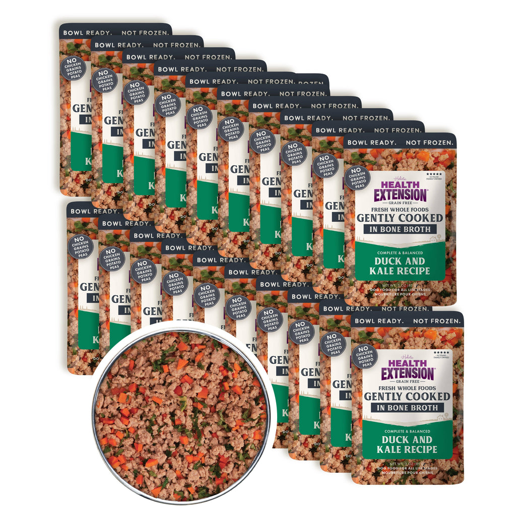 Gently Cooked Duck & Kale Recipe: 3oz pouch 10 pack