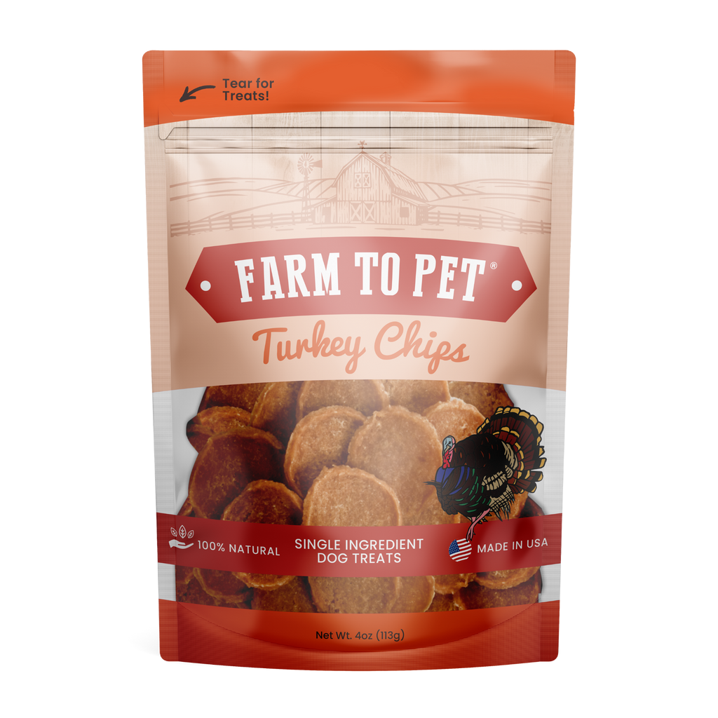 Turkey Chips Dog Treats: 4oz