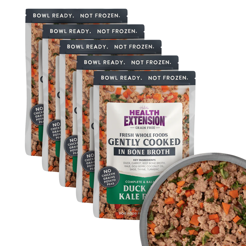 Gently Cooked Duck & Kale Recipe: 9oz pouch 5 pack
