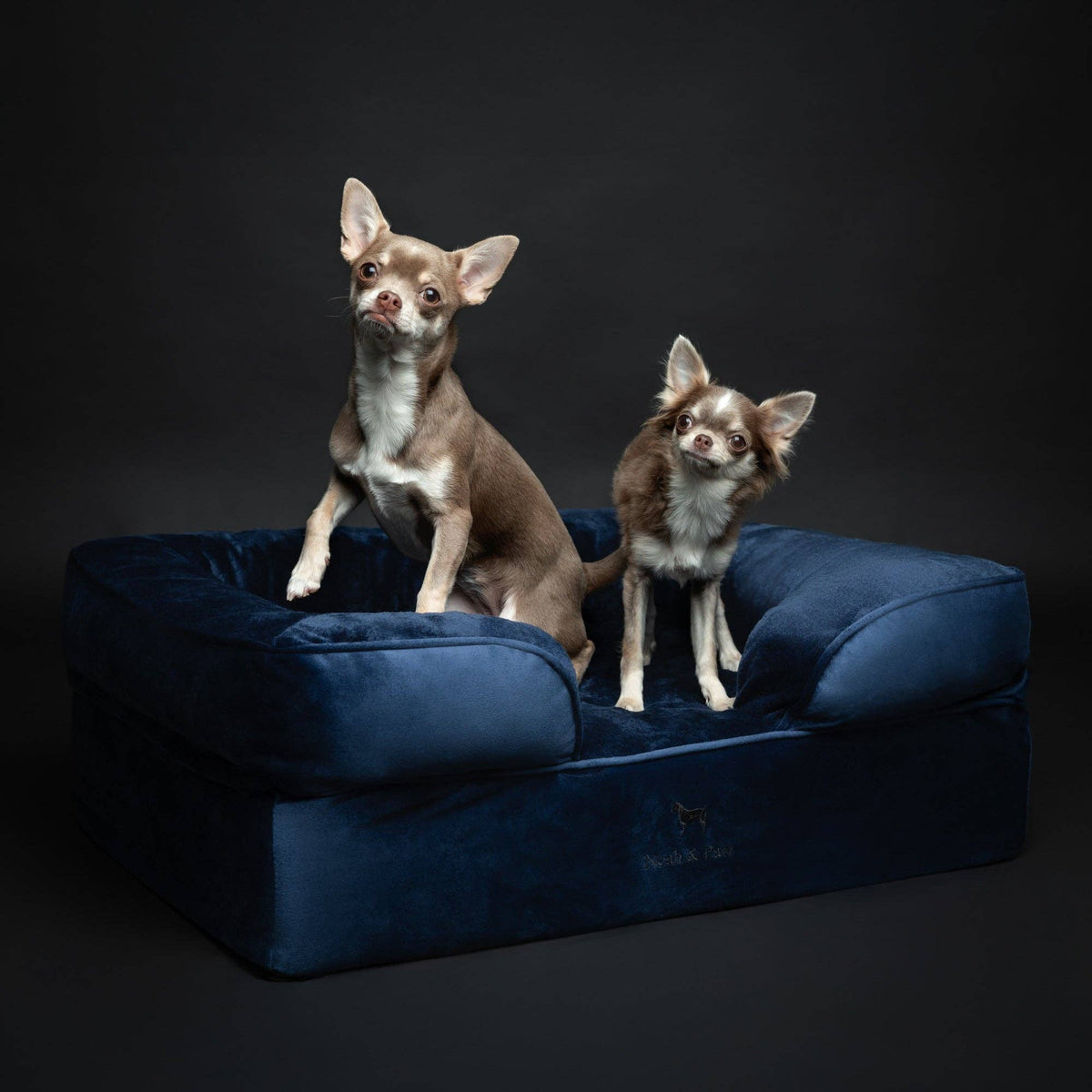 Velvet Orthopedic Pet Bed, Cooling Gel Memory Foam: S [20*15*8] / Brown