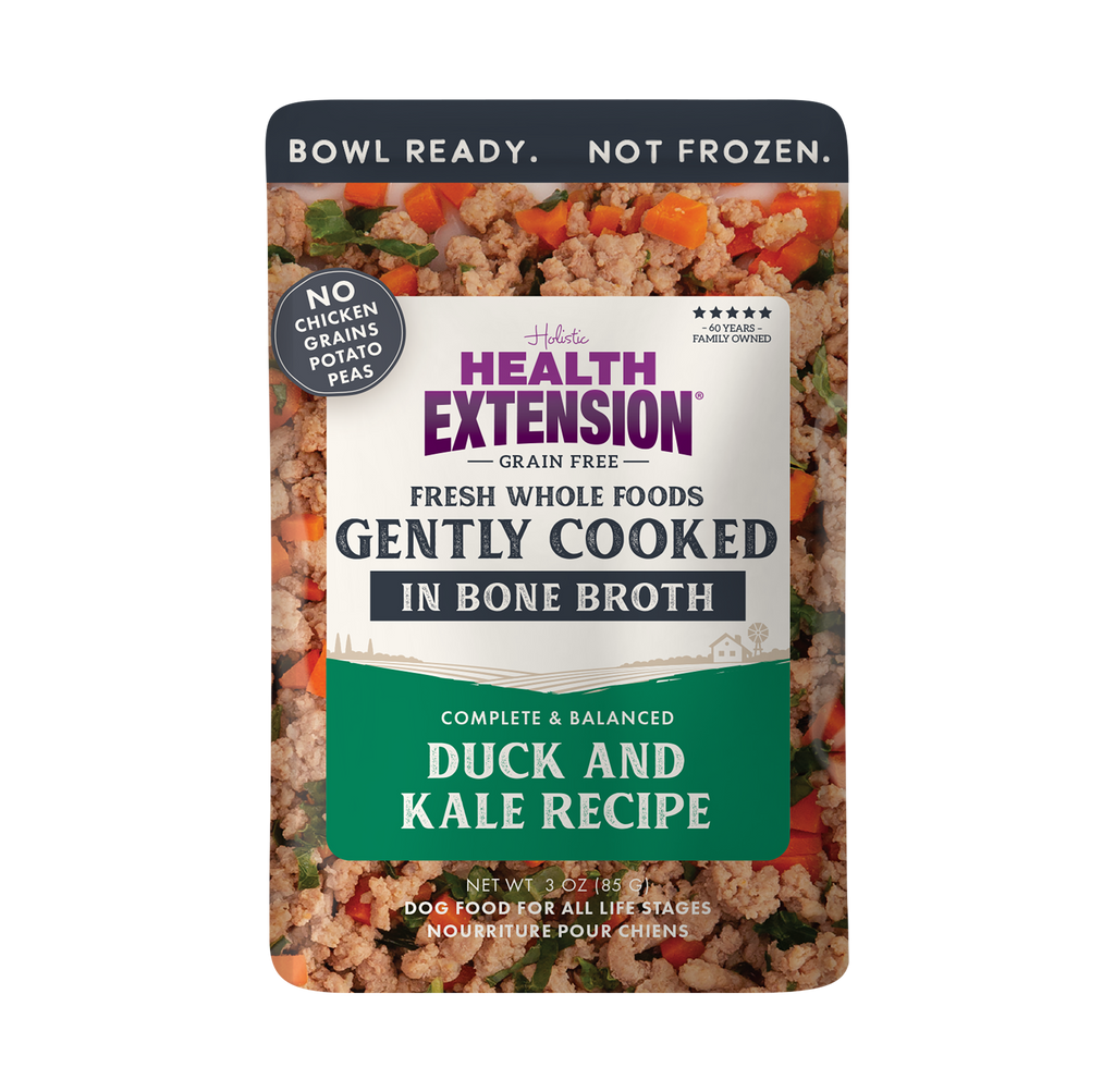 Gently Cooked Duck & Kale Recipe: 3oz pouch 10 pack