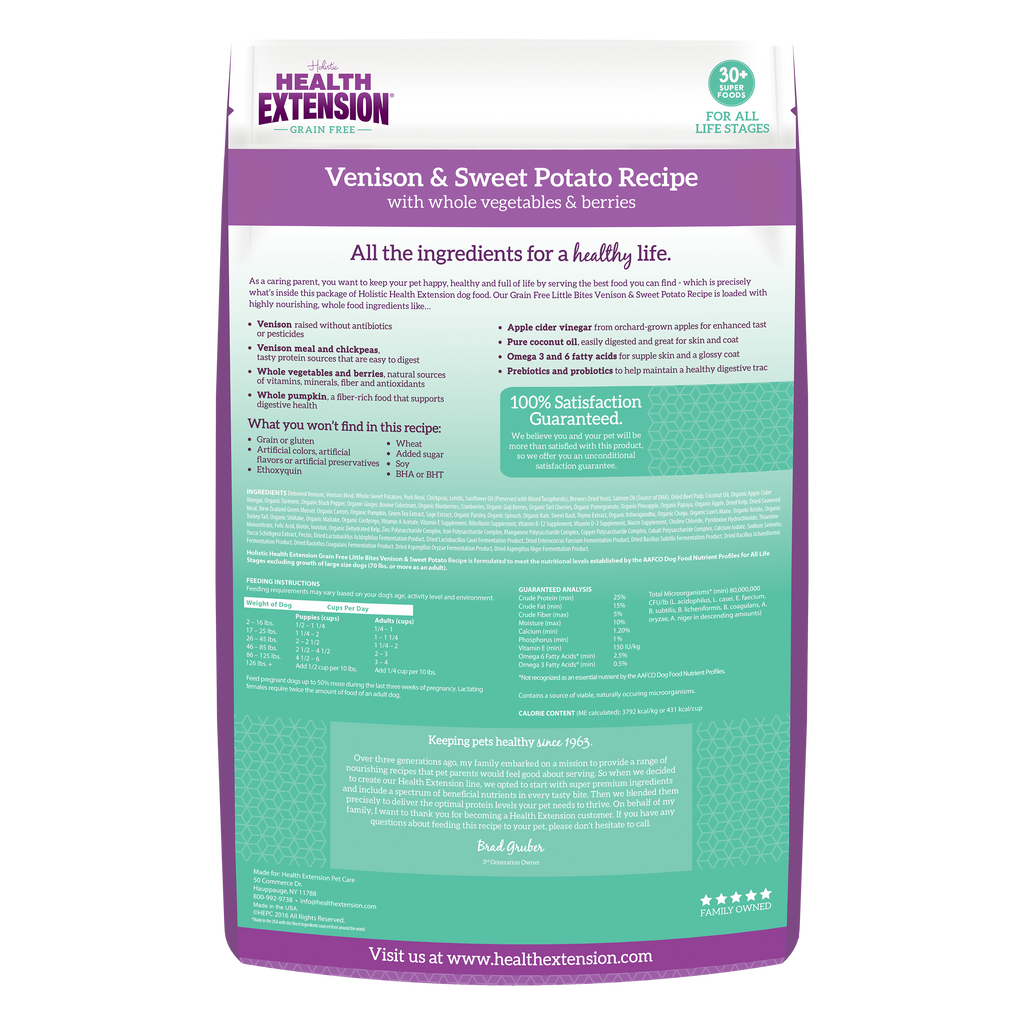 Grain Free Venison & Sweet Potato Little Bites Recipe: 12lb