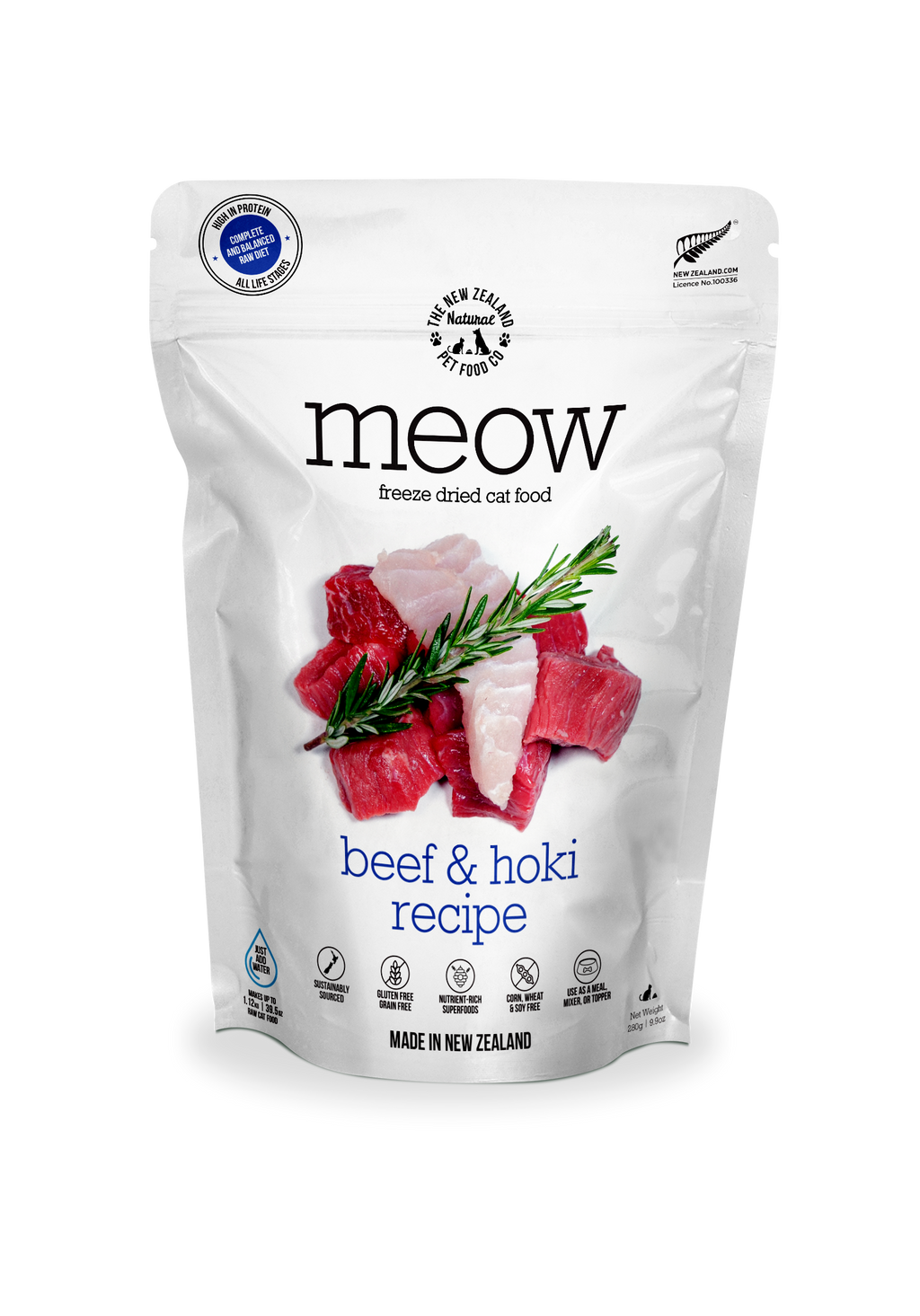 Meow Beef & Hoki Freeze Dried Cat Food 1.76oz | 9.9oz: 1.76oz