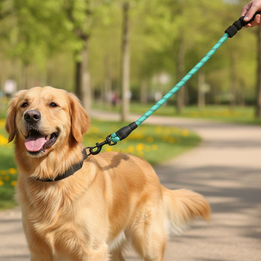 Training Leash | Turquoise | 15 Foot Braided Rope