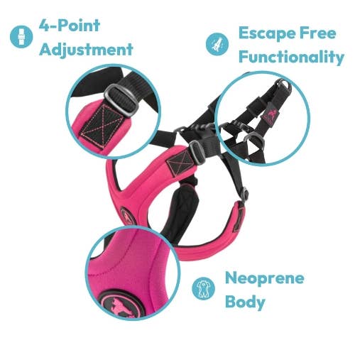 #04612 - Escape Free Sport Harness: Pink / Large Chest (16.5-24.25")