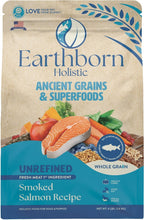 Earthborn Holistic Unrefined Ancient Grains & Superfoods Dry Dog Food Smoked Salmon 25lb