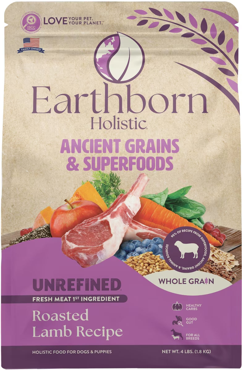 Earthborn Holistic Unrefined Ancient Grains & Superfoods Dry Dog Food Smoked Salmon 25lb