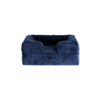 Noah & Paw Velvet Orthopedic Sofa Bed | Navy Blue | Medium