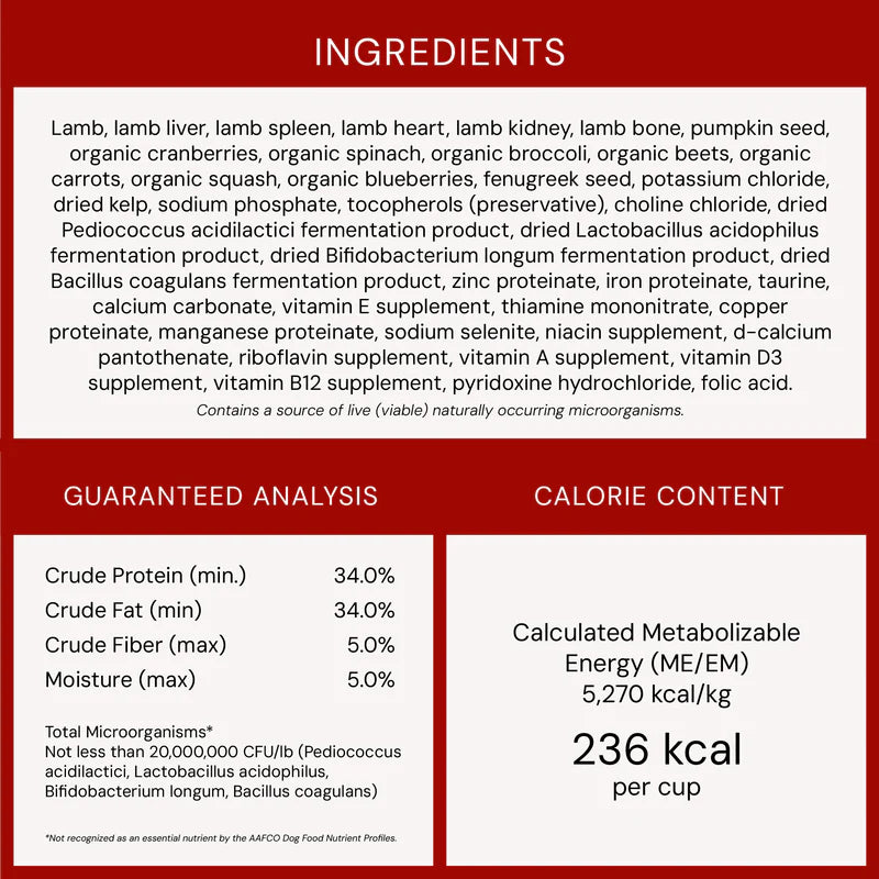 Stella And Chewys Freeze Dried Raw Dandy Lamb Meal Mixers Grain-Free Dog Food Topper 18 oz.