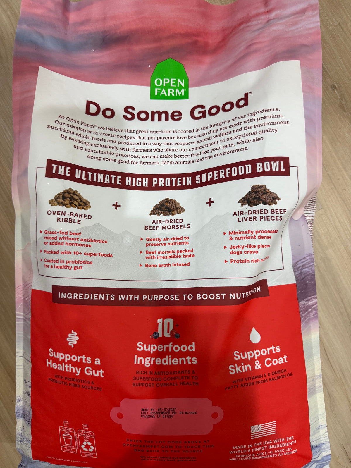 Open Farm Epic Blend Beef & Superfood Recipe 18LB