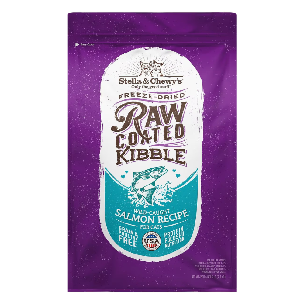 Stella & Chewy’s Raw Coated Cat Kibble | Wild-Caught Salmon Recipe | 5 lb