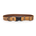Celtic Style Leather Dog Collar | Tan | Large