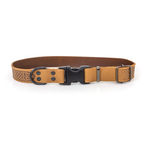 Celtic Style Leather Dog Collar | Tan | Large