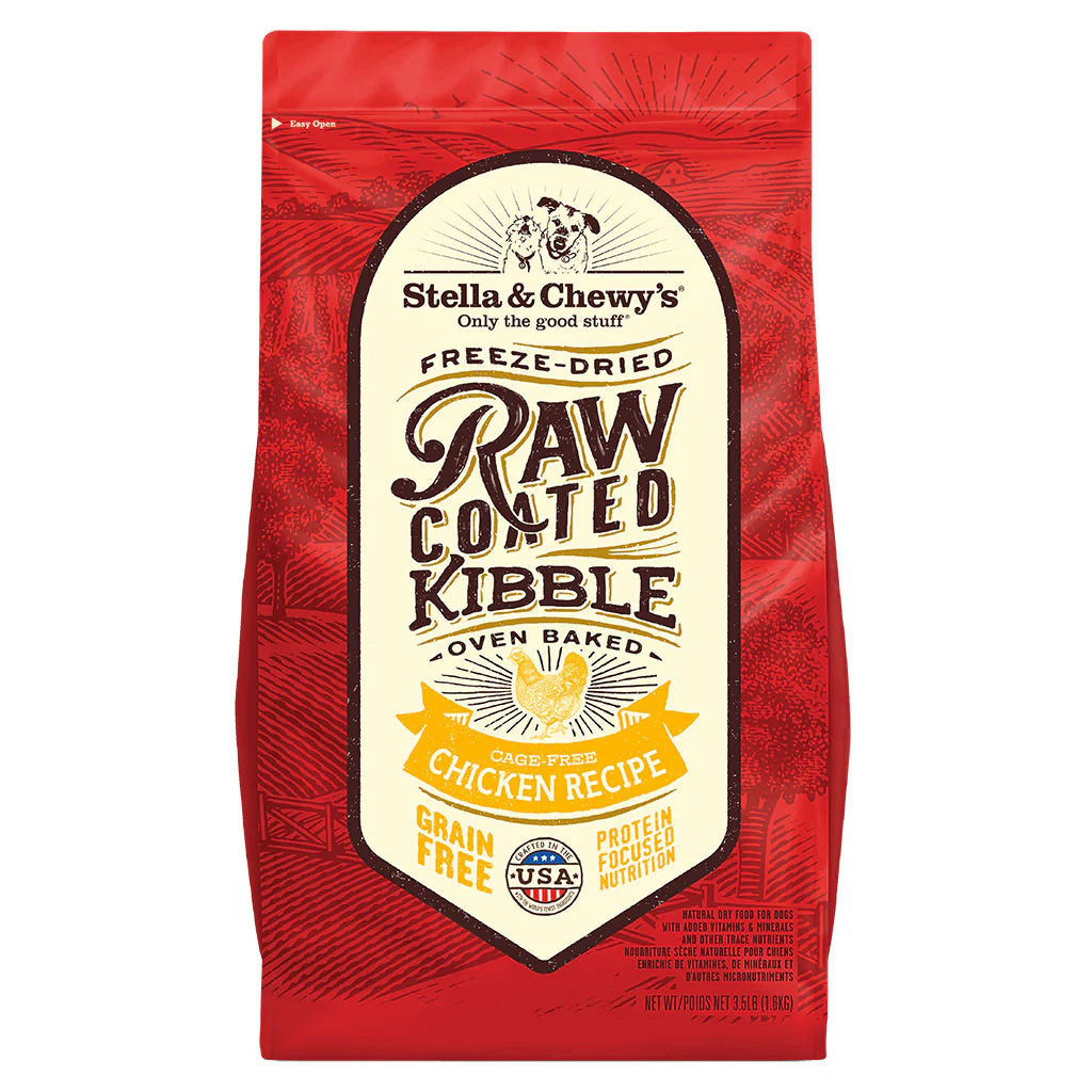 Stella & Chewys Dog Kibble - Raw Coated Chicken 3.5Lbs