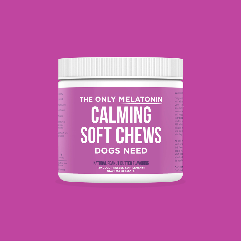 The Only Melatonin Calming Soft Chews Dogs Need: 120 count jar