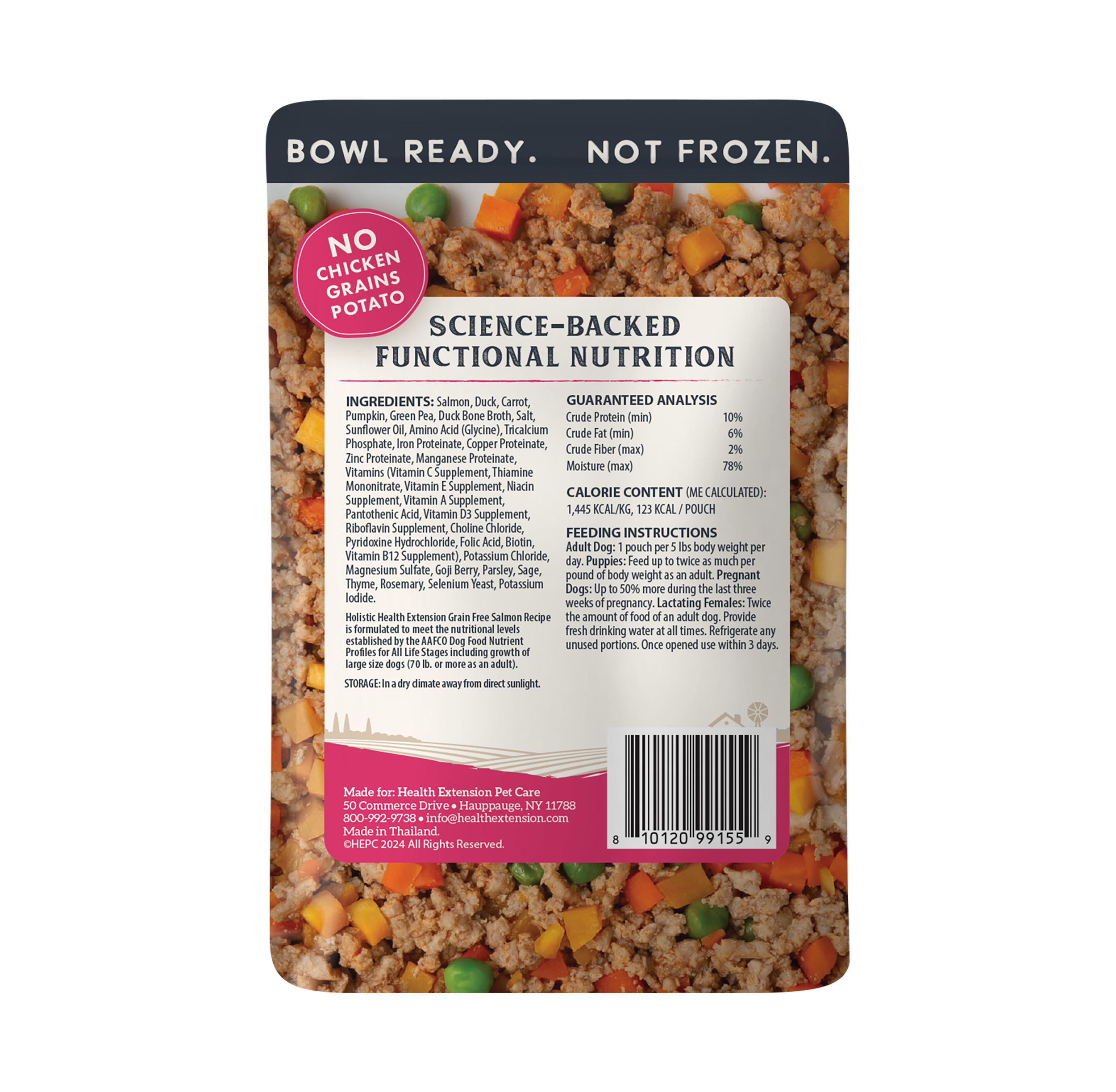 Gently Cooked Grain Free Salmon Recipe: 9oz pouch 10 pack