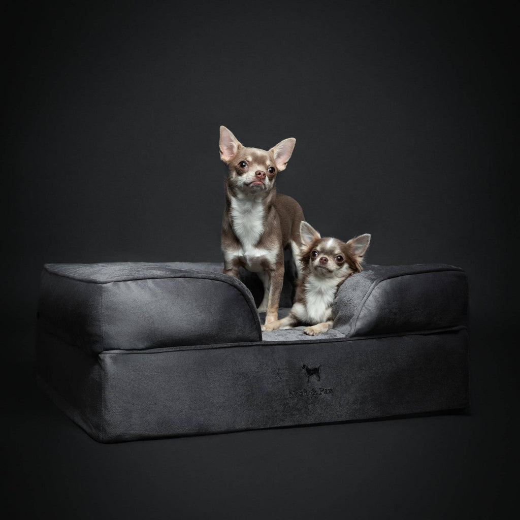 Velvet Orthopedic Pet Bed, Cooling Gel Memory Foam: S [20*15*8] / Brown