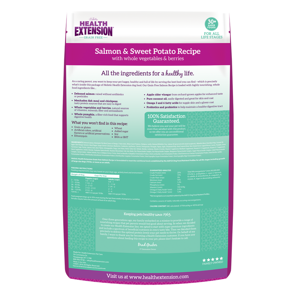 Grain Free Salmon & Sweet Potato Recipe: 23.5 lbs