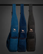 Noah & Paw Premium Denim Sling Carrier | Dark Blue