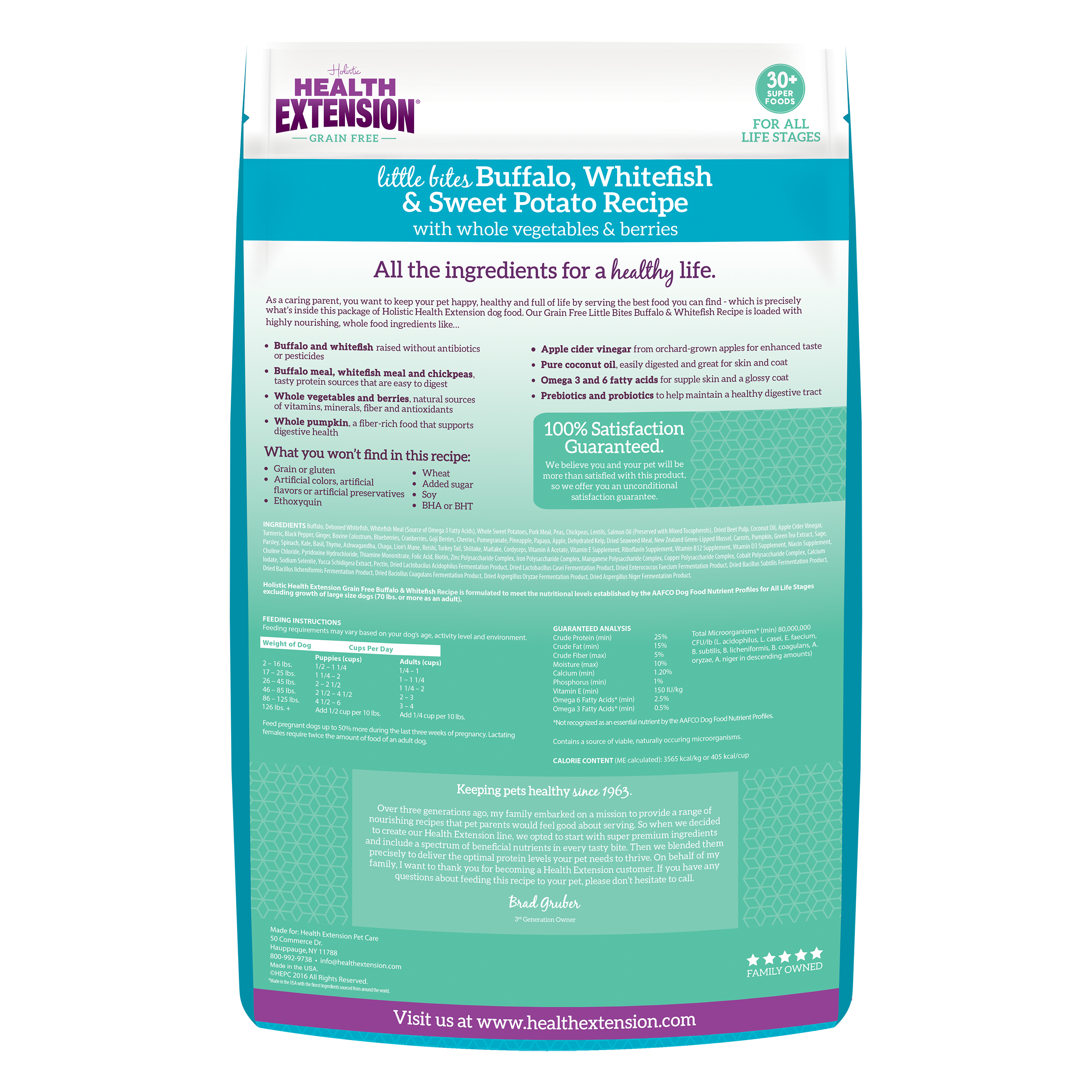 Grain Free Buffalo, Whitefish & Sweet Potato Little Bites Recipe: 3.5 lbs