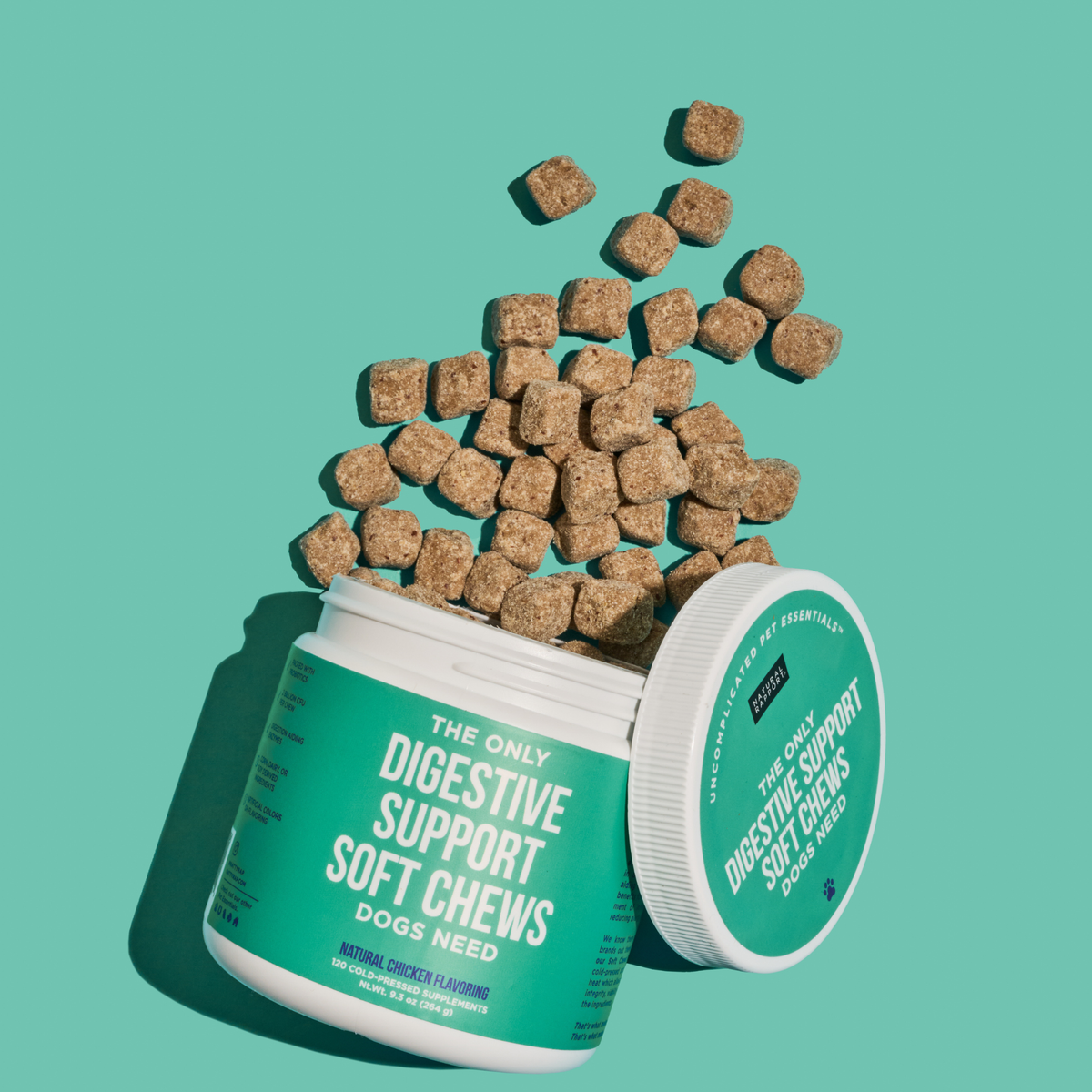 The Only Digestive Support Soft Chews Dogs Need: 120 count jar