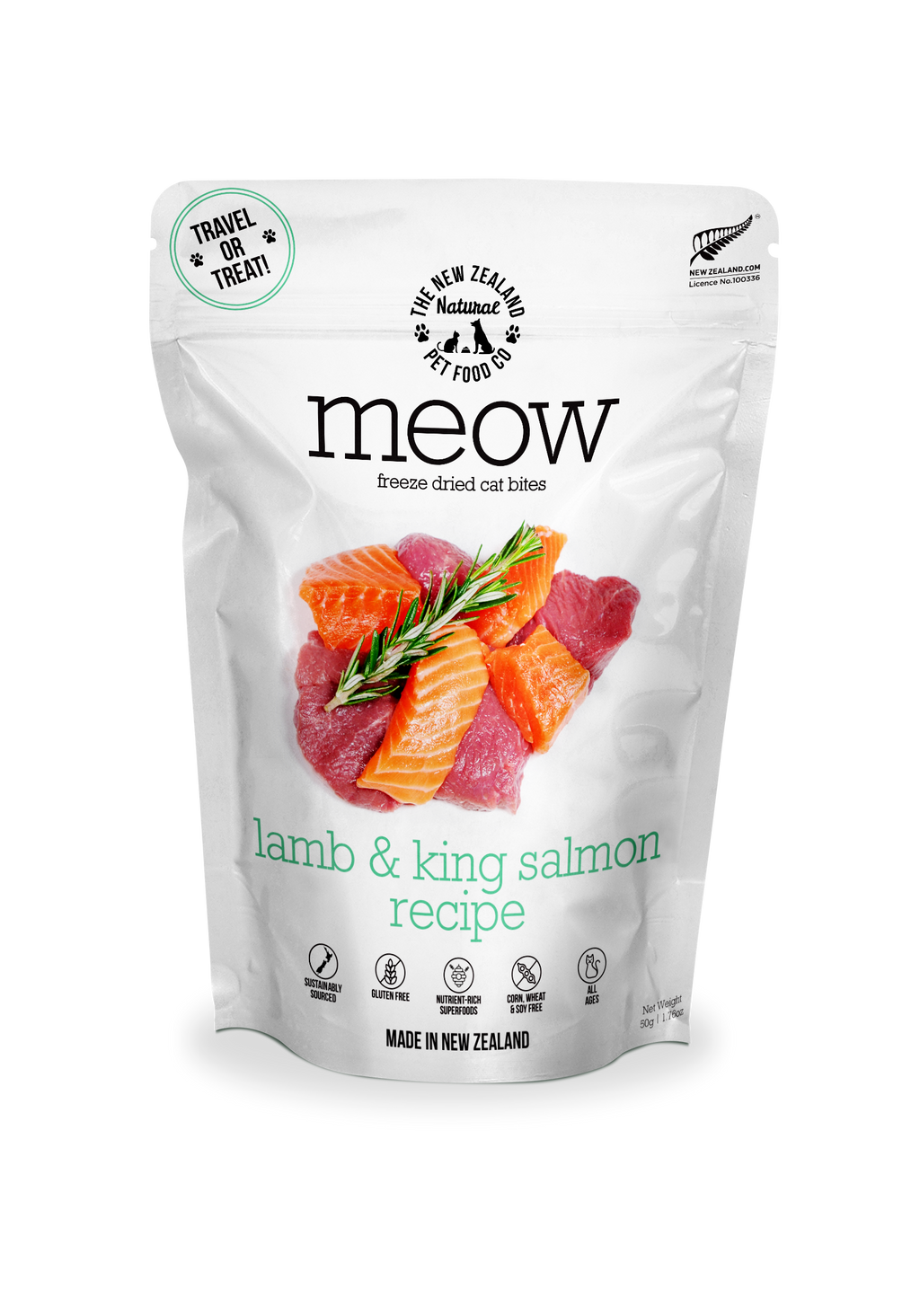 Meow Lamb & King Salmon Freeze Dried Cat Food 1.76oz | 9.9oz: 9.9oz