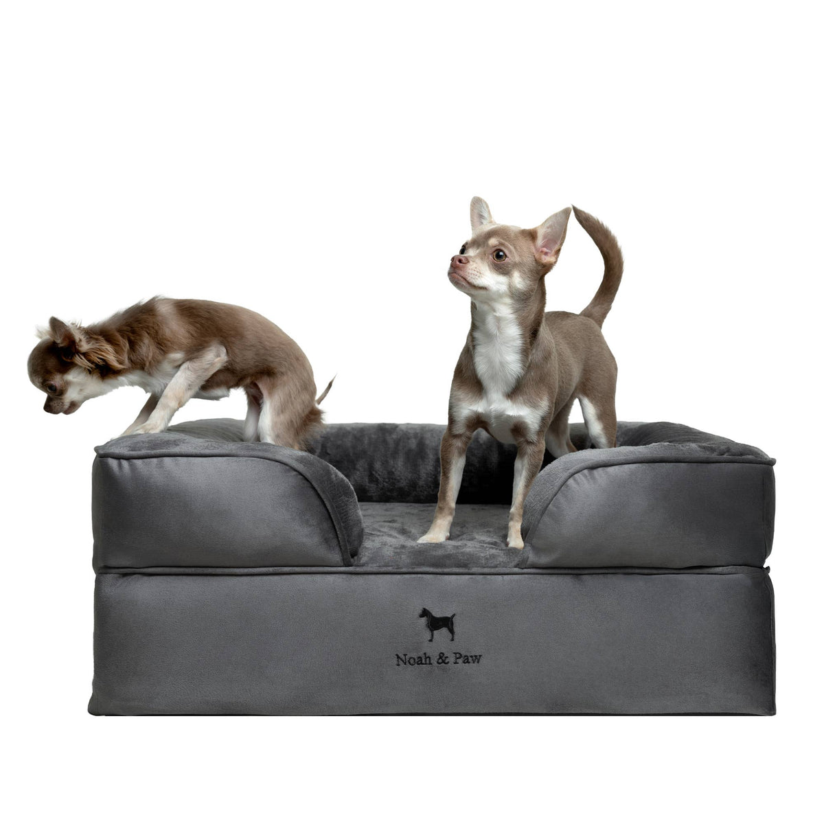 Velvet Orthopedic Pet Bed, Cooling Gel Memory Foam: S [20*15*8] / Brown