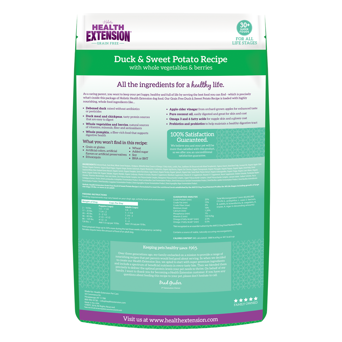 Grain Free Duck & Sweet Potato Recipe: 4 lbs