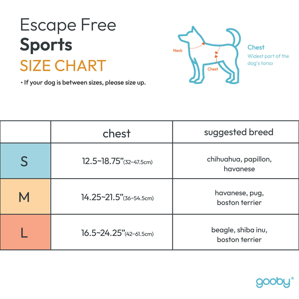 #04612 - Escape Free Sport Harness: Blue / Large Chest (16.5-24.25")