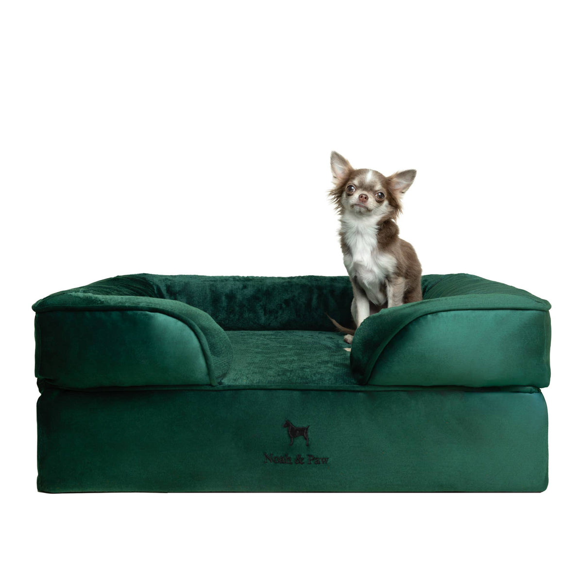 Velvet Orthopedic Pet Bed, Cooling Gel Memory Foam: S [20*15*8] / Brown