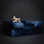 Velvet Orthopedic Pet Bed, Cooling Gel Memory Foam: S [20*15*8] / Brown