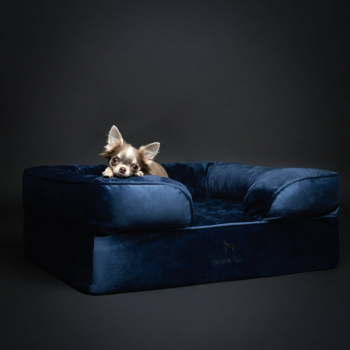 Velvet Orthopedic Pet Bed, Cooling Gel Memory Foam: S [20*15*8] / Brown